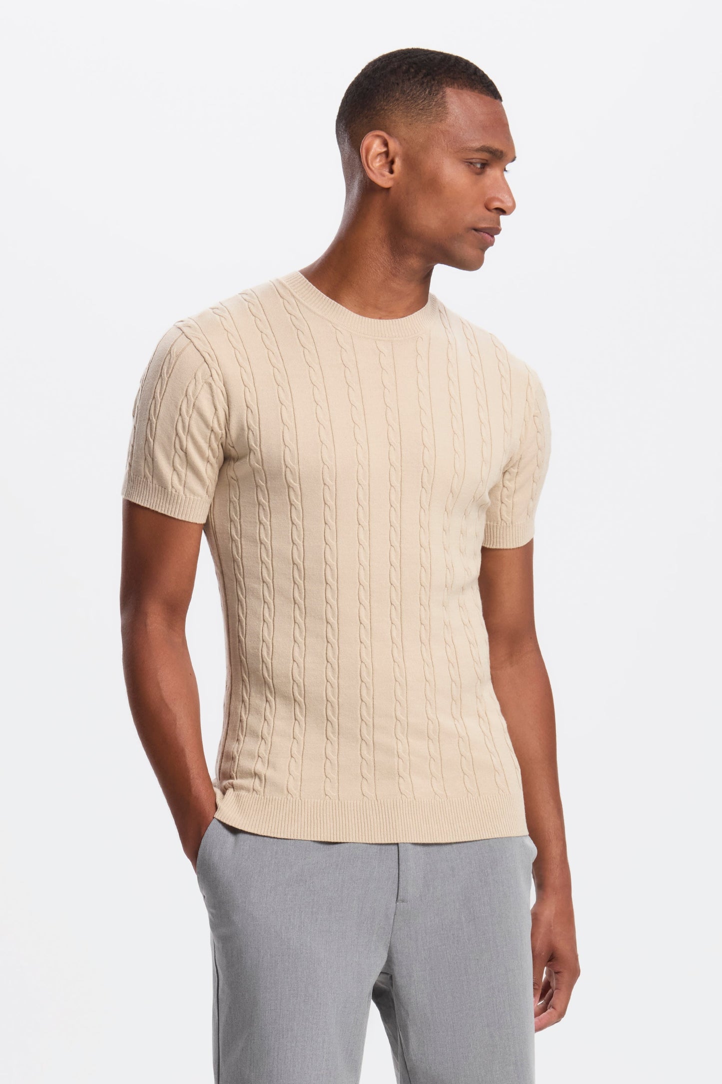 THE CABLE SHORT SLEEVE T-SHIRT